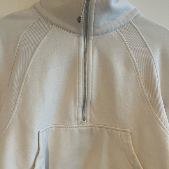 Lululemon Scuba Oversized Funnel Neck Half Zip Sweater - Bone - Picture 3 of 5